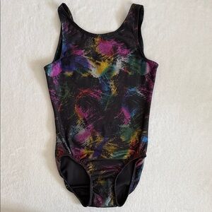 {VTG} Leo's Dancewear | Dance Leotard Black/Multicolor Iridescent (CL)